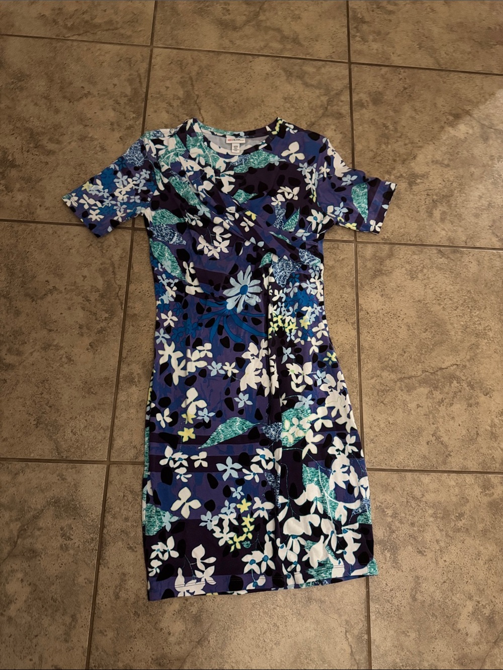 Peter Pilotto for Target Navy, Blue & White Floral Wrap-Style Dress